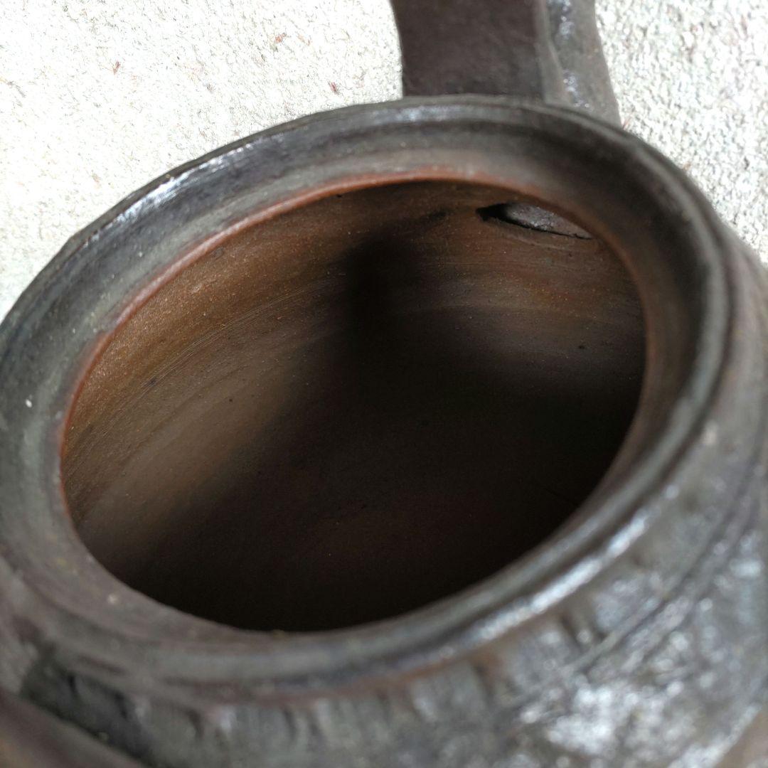 常滑焼　保崖作　手付き土瓶　H67