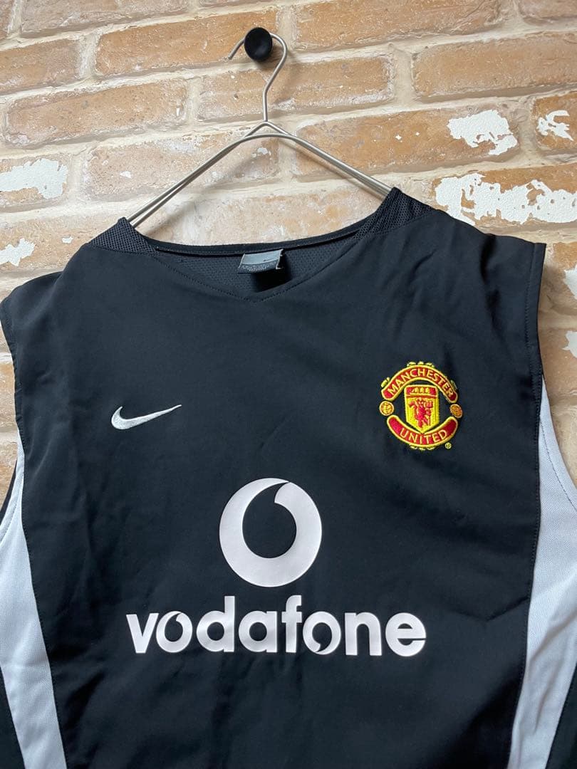00s NIKE マンチェスターユナイテッド　サッカーシャツ　タンクトップ　黒