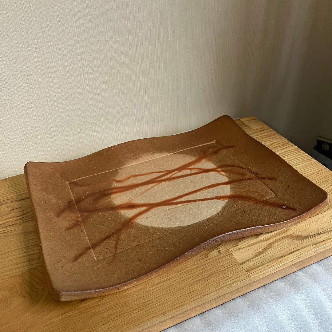 備前焼　吉田浩一造　角皿