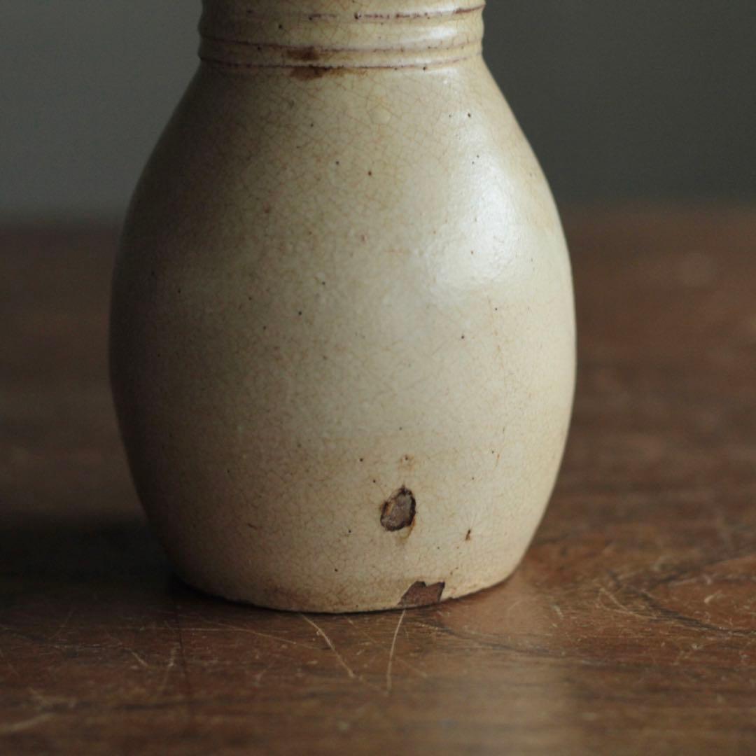 白丹波的 瓢形 白釉徳利 酒器 古美術 古道具 アンティーク