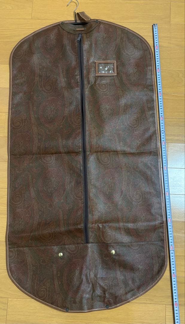 エトロ　ペイズリー柄ガーメントバッグ ブラウン