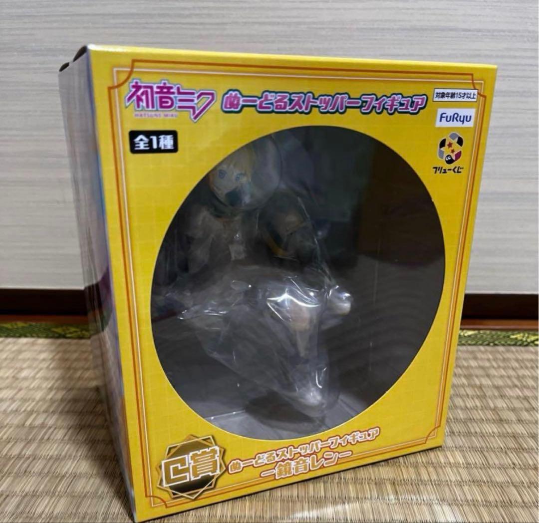 鏡音レン　ぬーどるストッパーフィギュア　初音ミク　フリューくじ