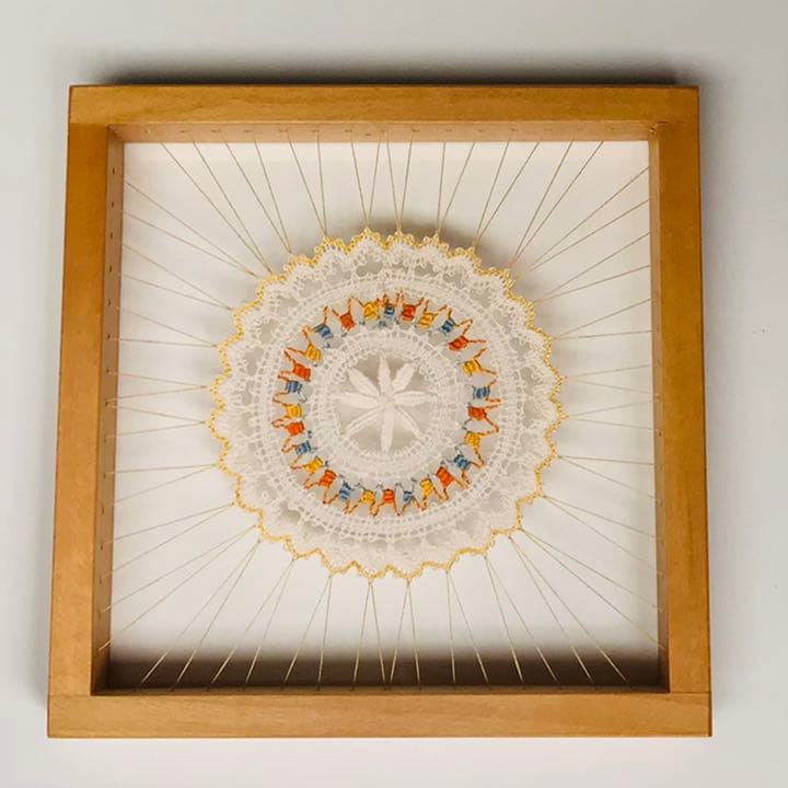 スロバキア製　レース編み　壁飾り