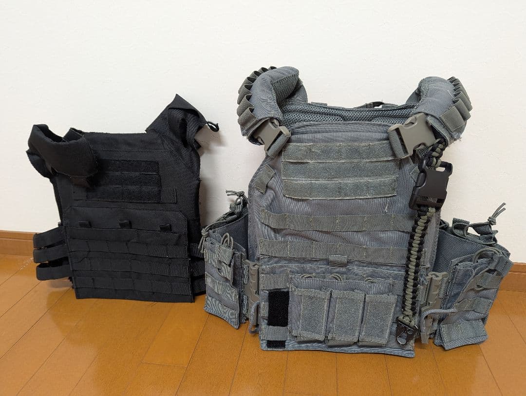 プレートキャリア 2セット ダミープレート付 自作ワンポイントスリング付