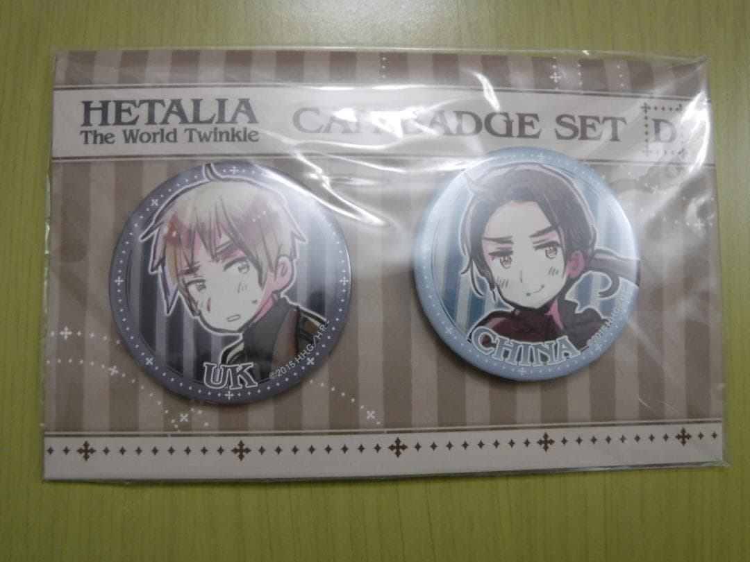 ◆ ヘタリア　缶バッジ 2種セット　イギリス ＆ 中国　缶バッジセット