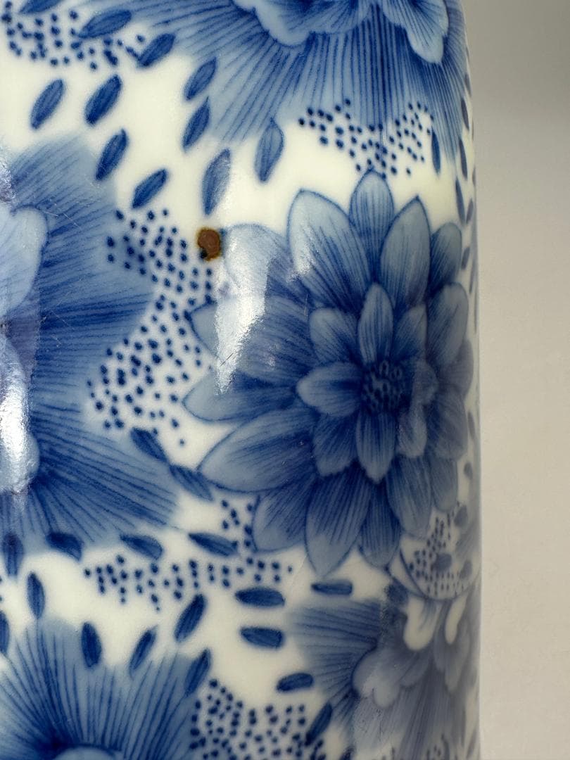 中国美術　煎茶道具　茶器　青花花卉文茶壺　染付茶入　時代　古物　唐物