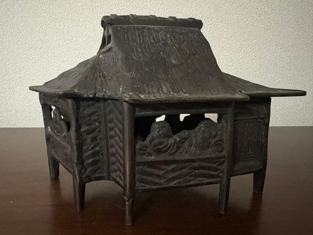 古銅 葛屋 香炉 高さ11cm