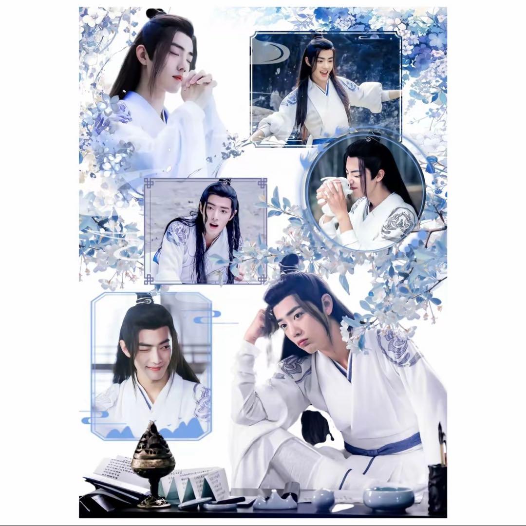 19×25cm 肖戦 デザイン　転写耐油防水ステッカー　30枚