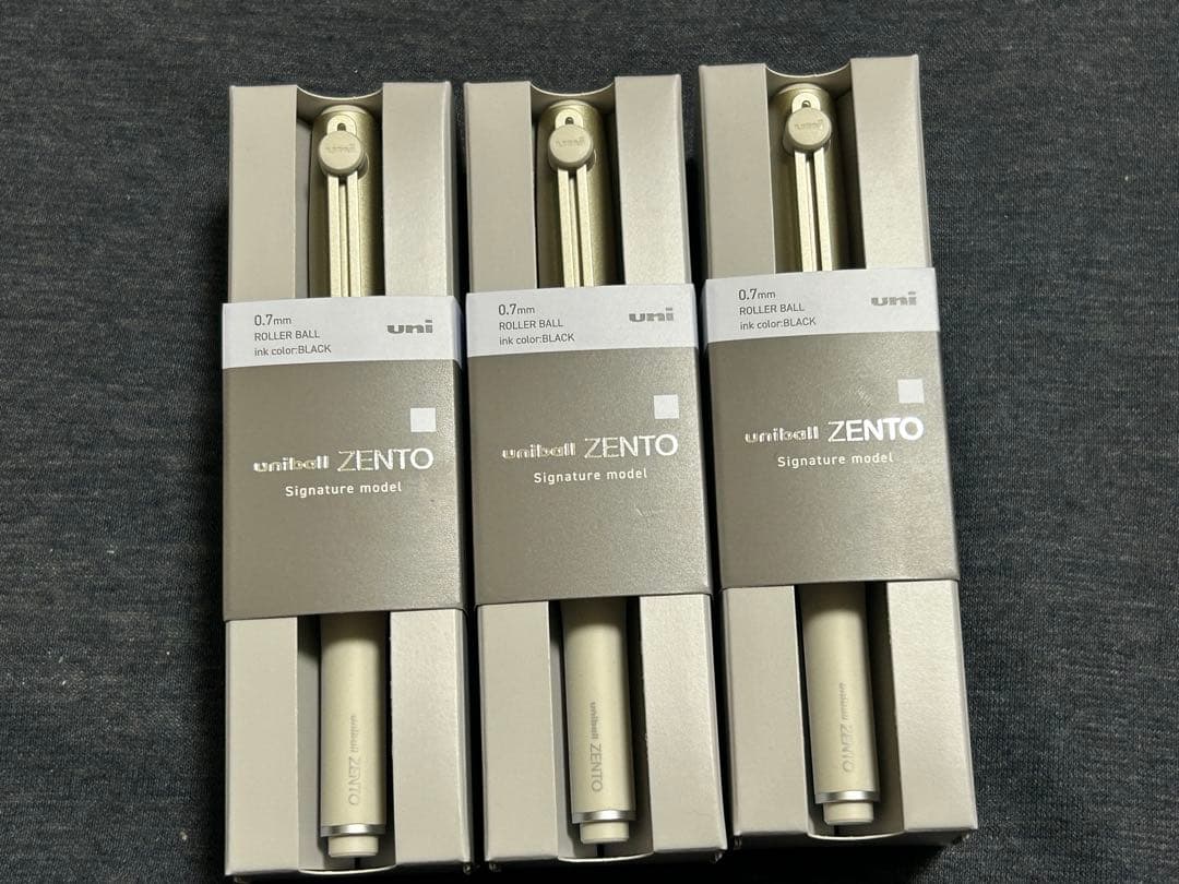 ZENTO ボールペン シルバー 3本セット