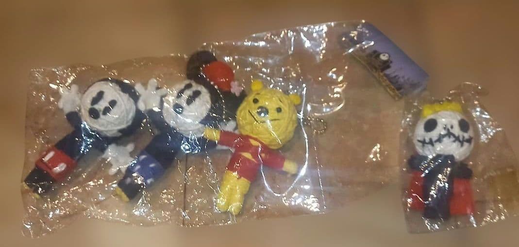 レア★Disney キャラクター★ブードゥ人形★マスコットキーホルダー★4点