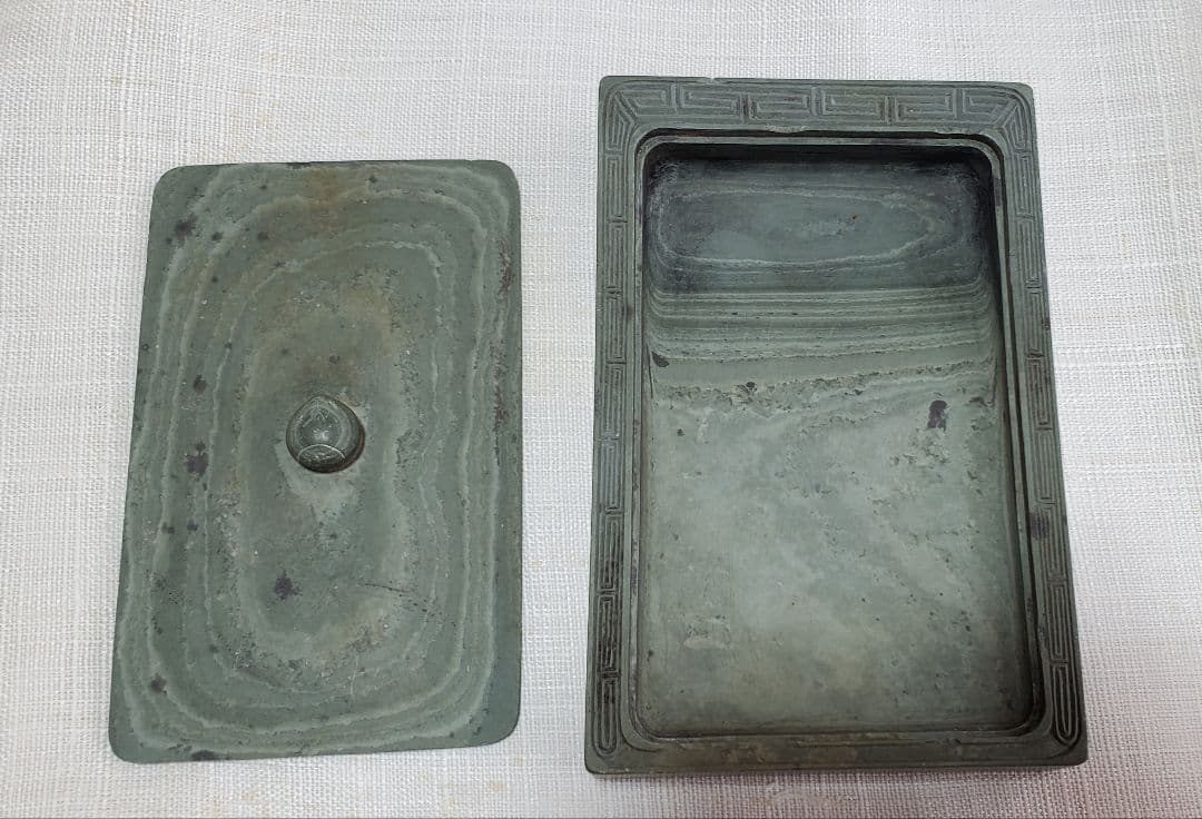 中国端溪硯/ 古い硯/ 青色硯 硯