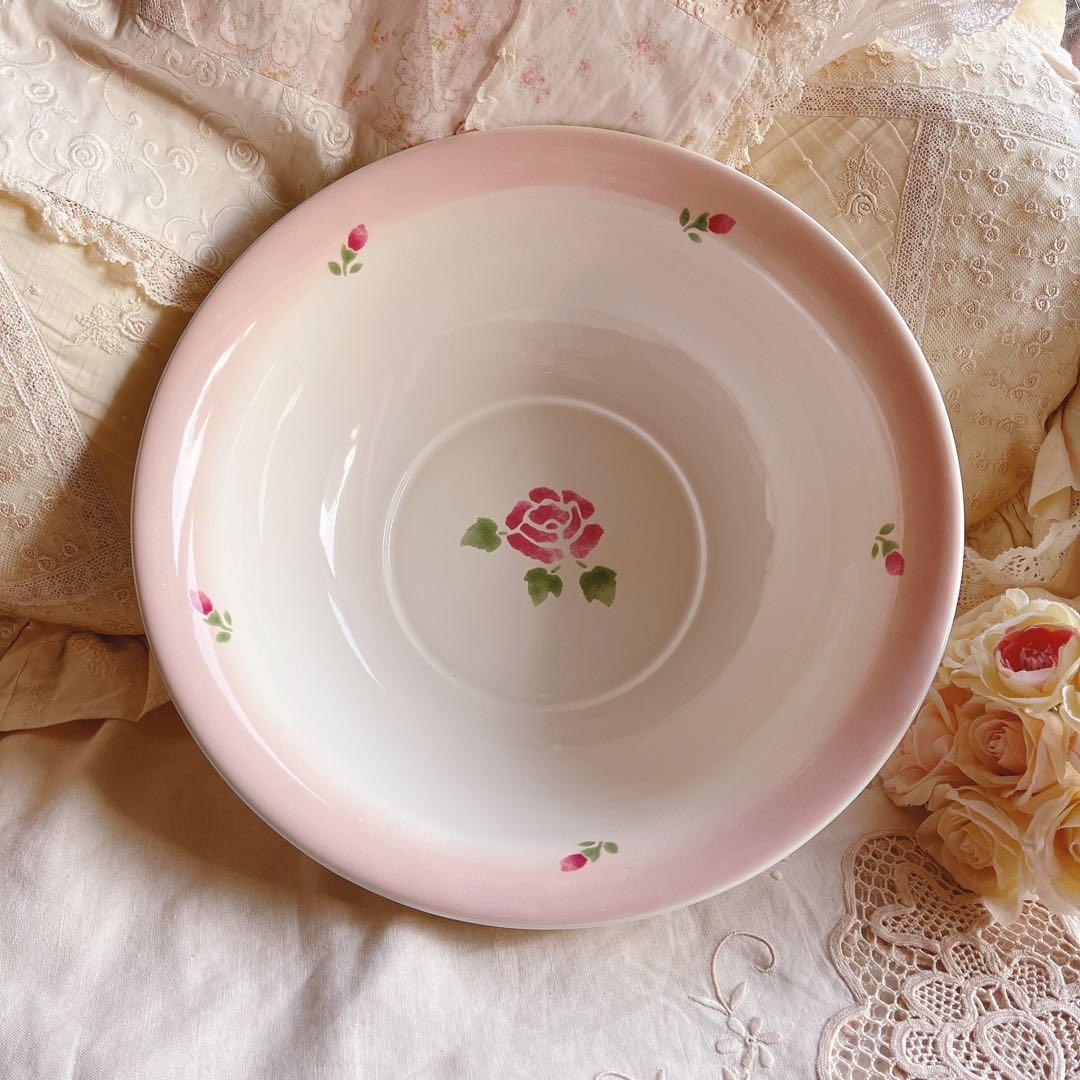 お値下げ♡マニー♡ローズホーロー洗面器Lイマンニトリイケア琺瑯フレンチカントリー