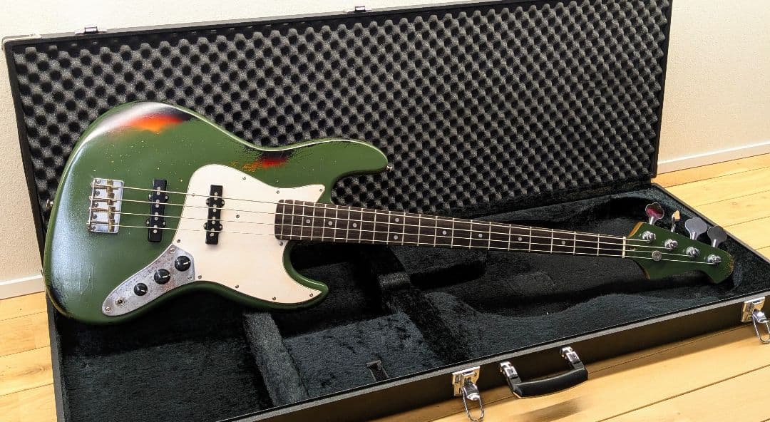 jazz bass ジャズベース /マルチレイヤーエイジド加工 オーバーラッカー