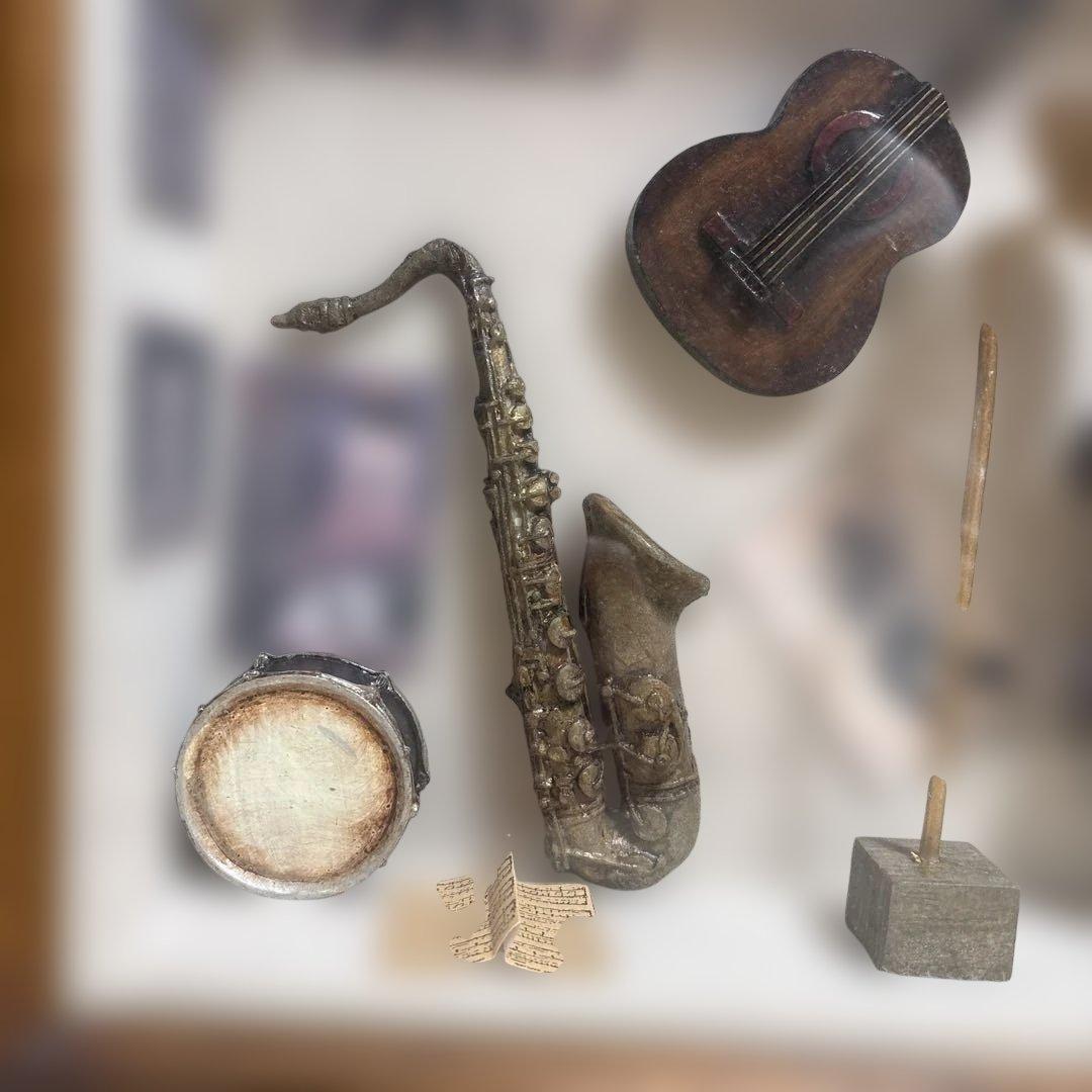 音楽関連のミニチュア楽器アートフレーム