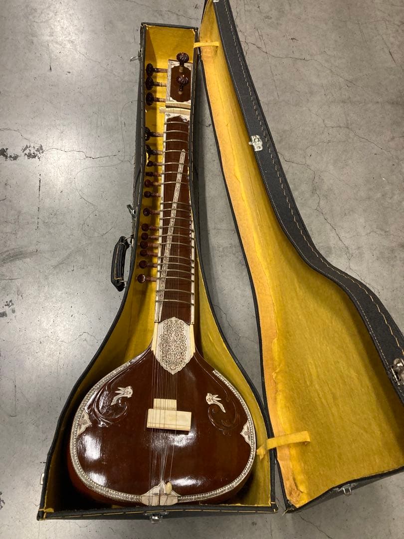 インド 民族楽器 弦楽器 シタール 長さ122cm