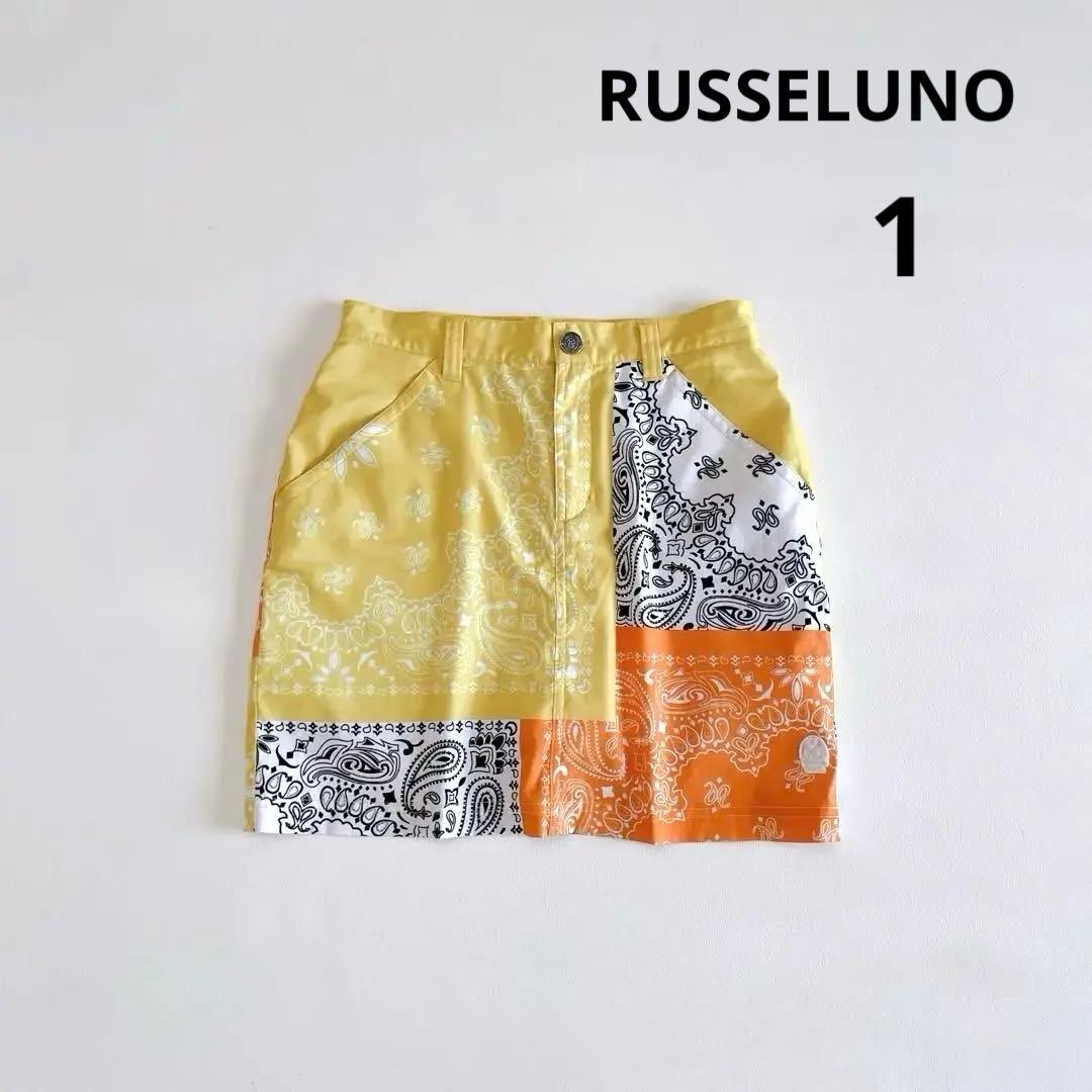 ラッセルノ ルチャ 1/S スカート 総柄 ペイズリー インナーパンツ付