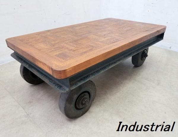 インダストリアル■古材×アイアン■実物使用■ファクトリーカート西海岸ブルックリン