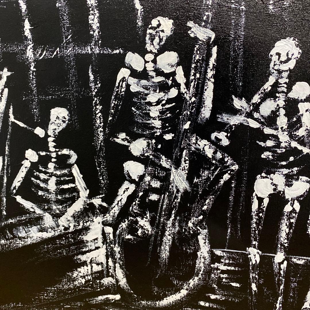 ニューオーリンズ　ギャラリー　ドクロ　骸骨　ジャズ　絵画　油絵