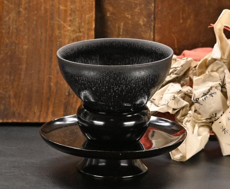 宋時代 油滴天目茶碗 天目台付｜中国美術・伝来品