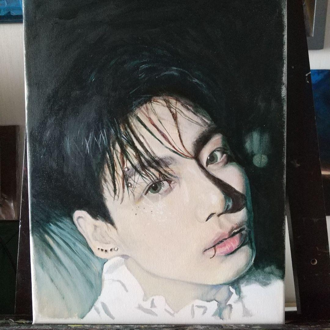 人物画#13 男性の肖像 油彩画 6号 F6 油絵