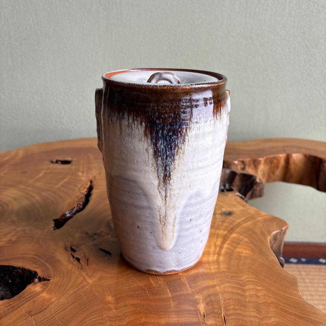 朝鮮唐津耳付細水指 原清和造 水指 茶道具