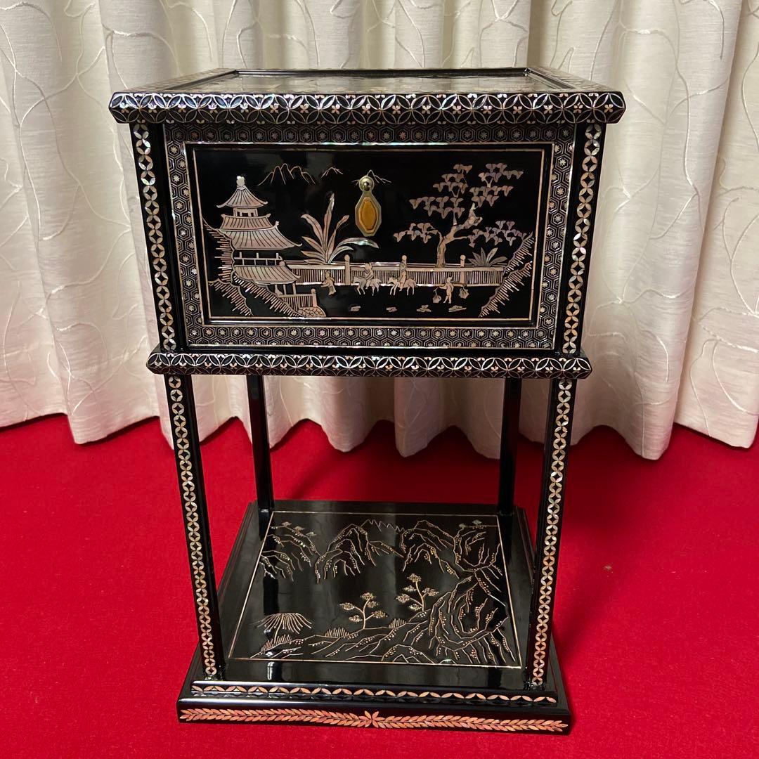 茶道具　螺鈿棚