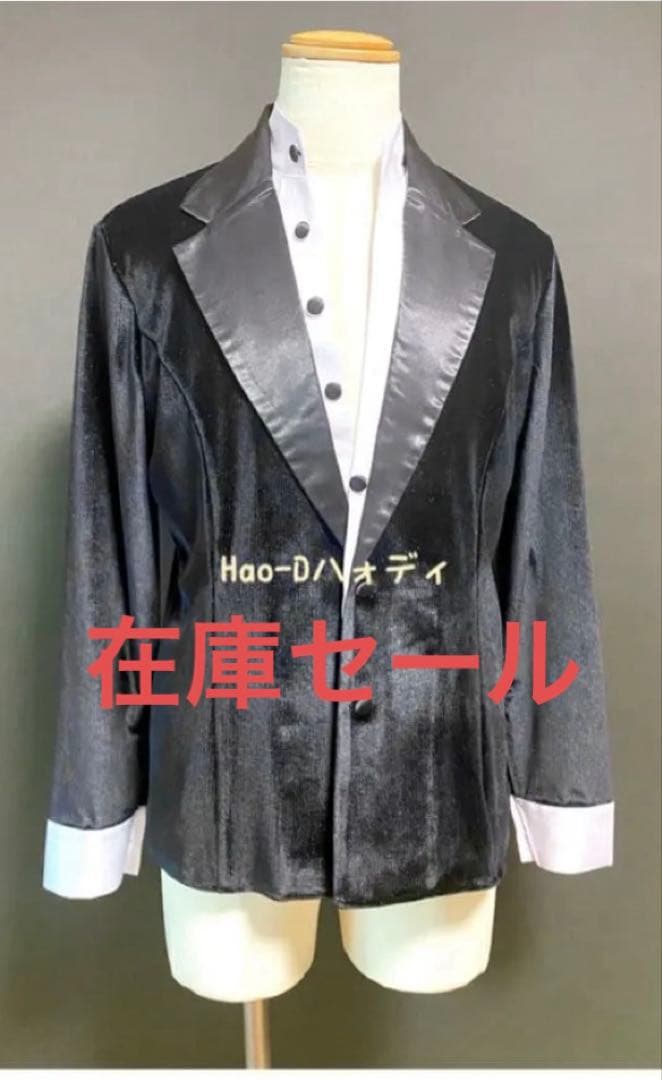 社交ダンス★ラテン★メンズ★新品★ジャケット★黒ベロア★L
