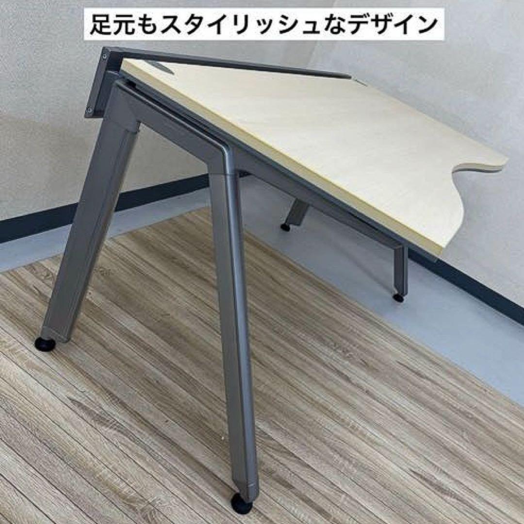 出品2/10まで★オカムラ 両ラウンド メインデスク ★3段サイドデスクは別出品