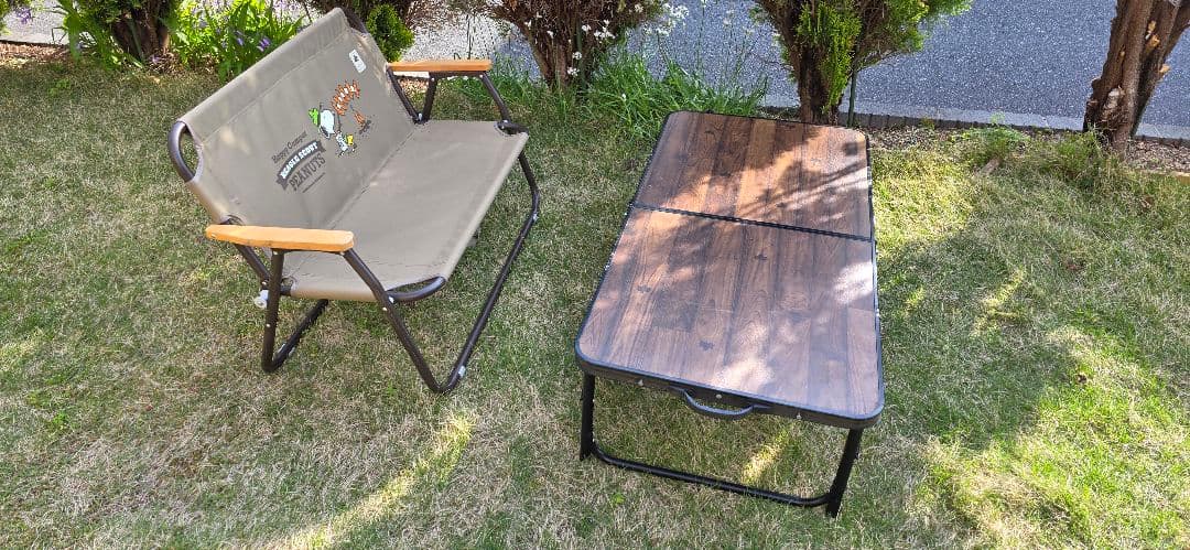 ロゴス スヌーピーチェア ＆ テーブルセット送料込 再々値下げ