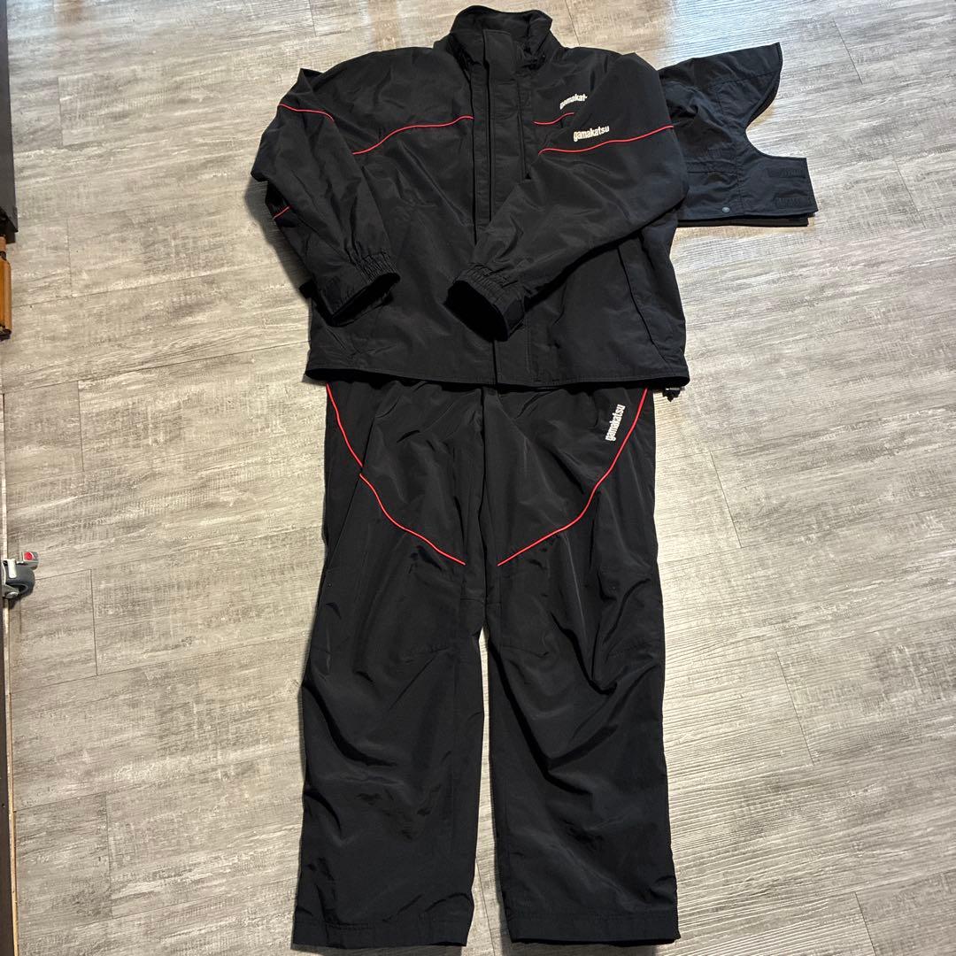 がまかつ フィッシングスーツ Lサイズ ブラック