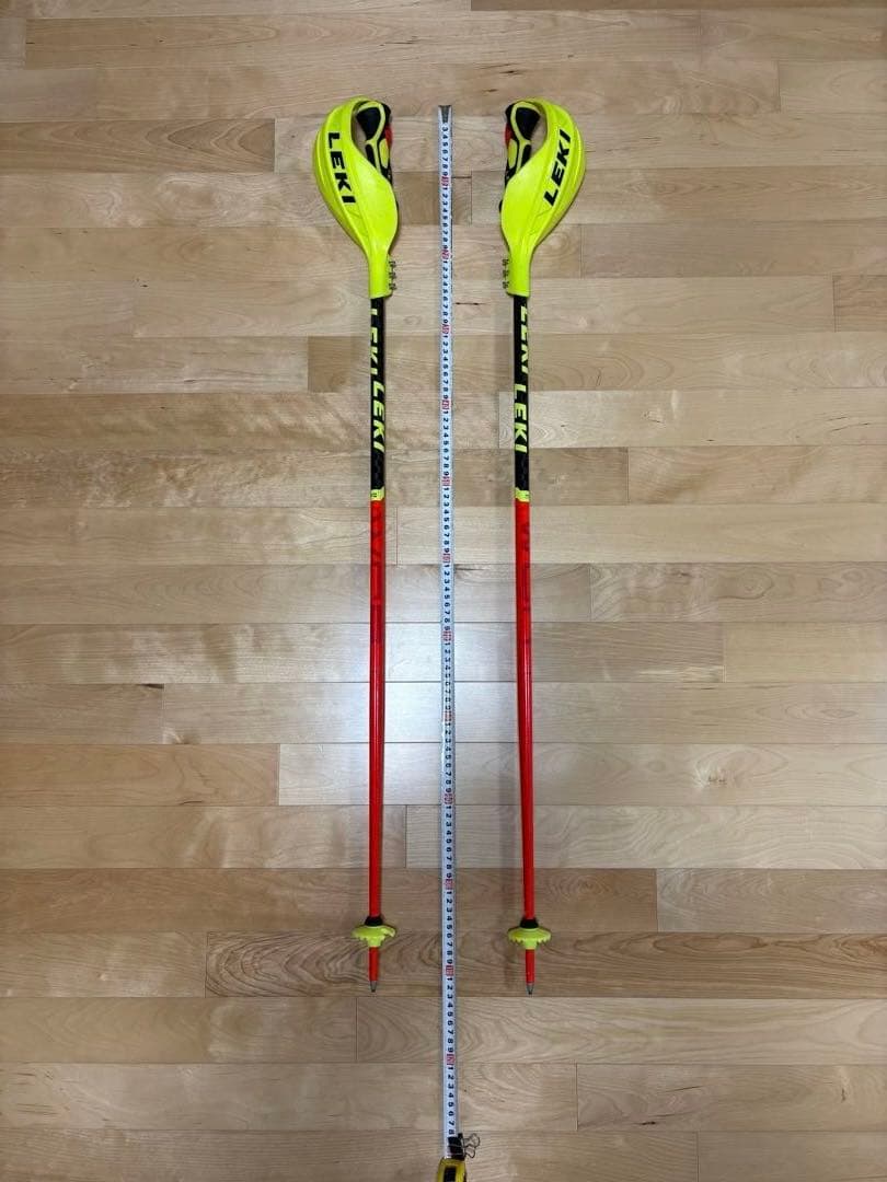 あ*な様 LEKI スキー用ストック 赤/黄 約113cm