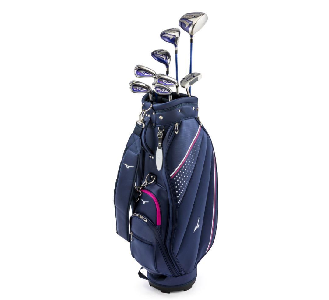 three　Mizuno キャディバッグ ネイビー 未使用