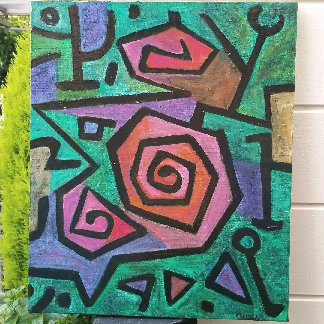 キャンバス油絵　専用　Heroic  Roses英雄的なバラ　大きめキャンバス