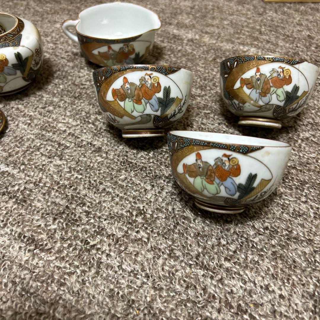 ⑥古九谷焼　茶器セット