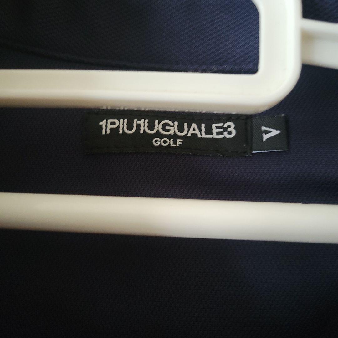 1PIU1UGUALE3 ゴルフシャツ ネイビー　サイズV
