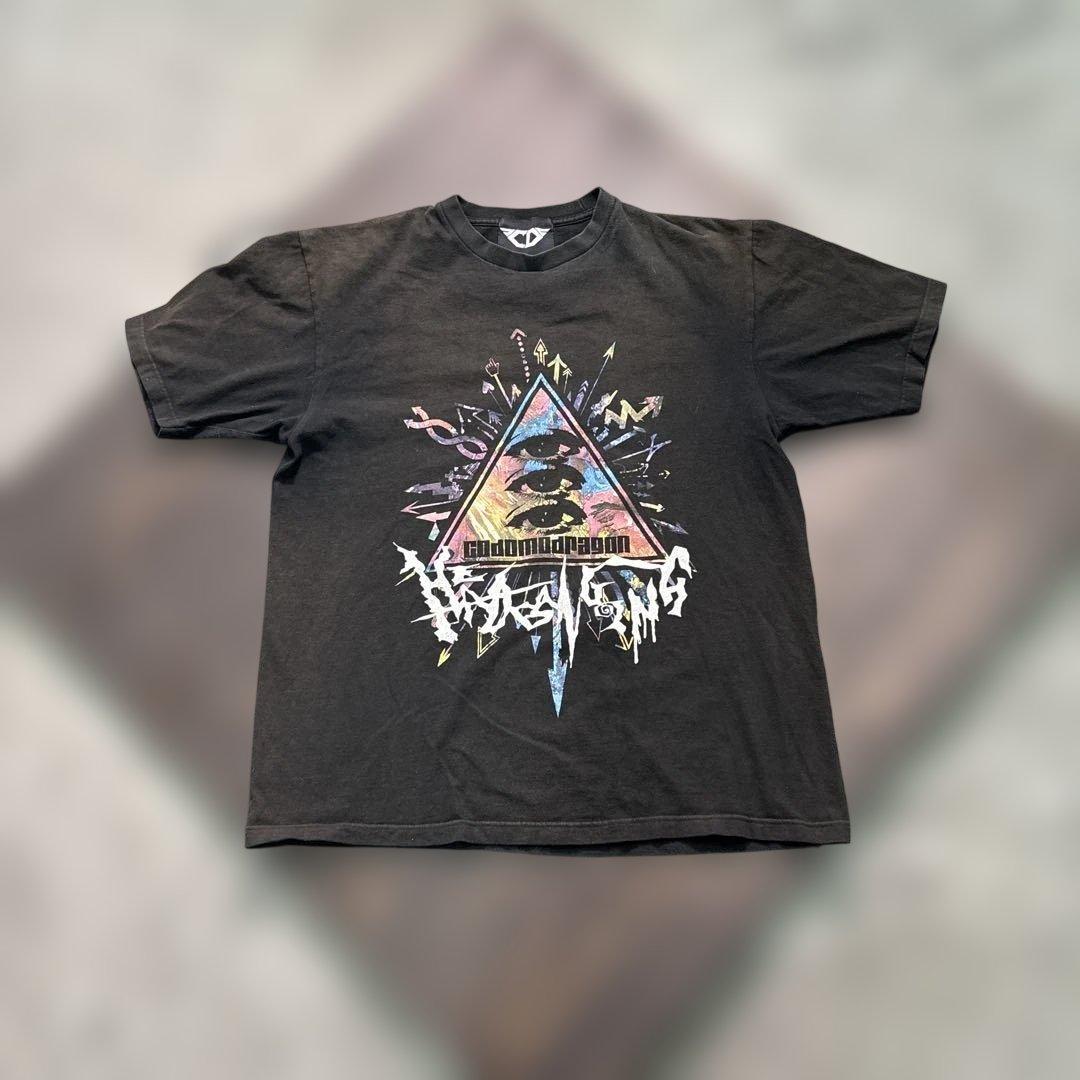 8SM1 コドモドラゴン　ヘッドバンキング　Tシャツ　黒　古着