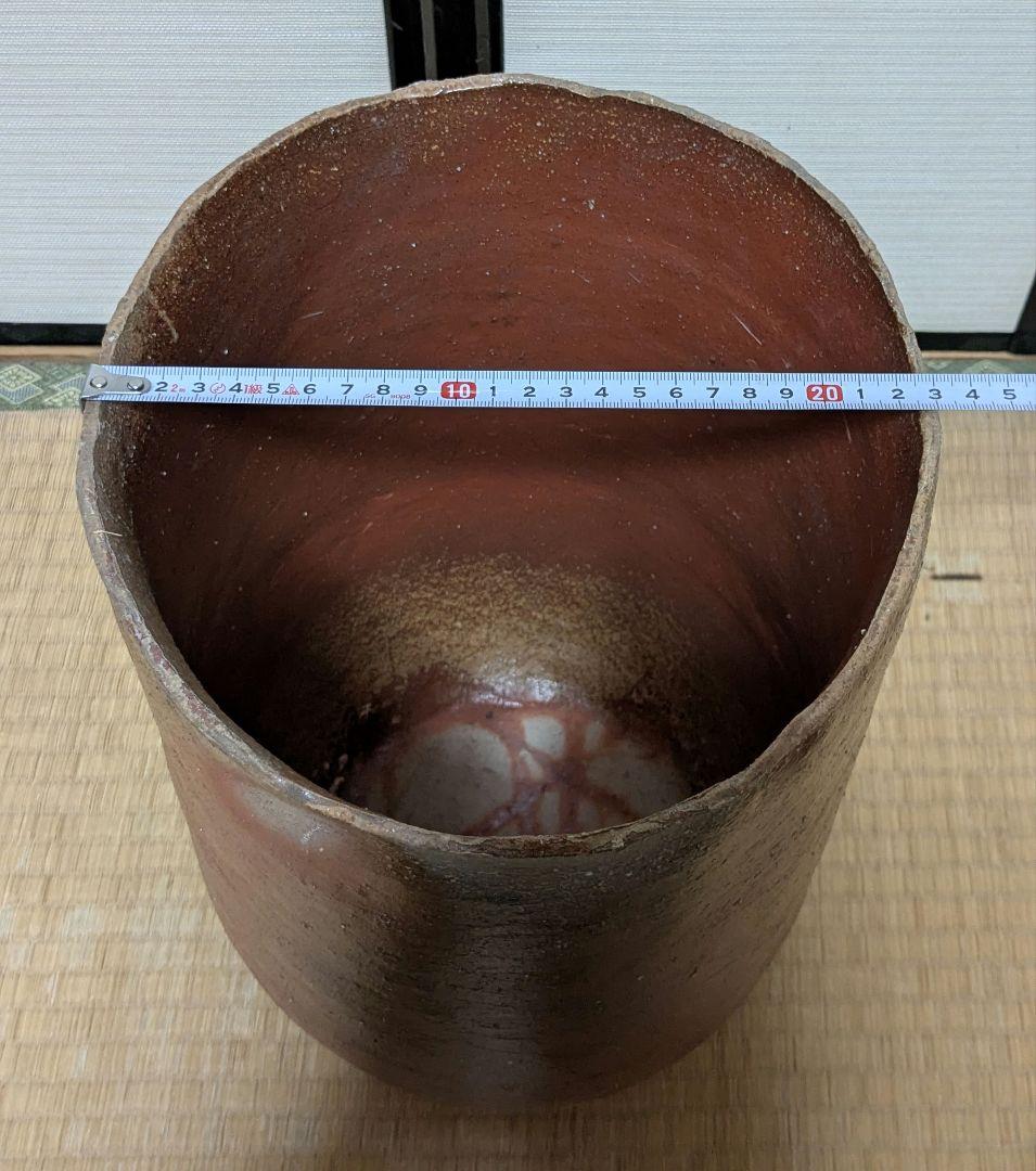 備前焼 メダカ鉢 大型花器 花生 水瓶 水甕 水槽 花瓶 花入 フラワーベース