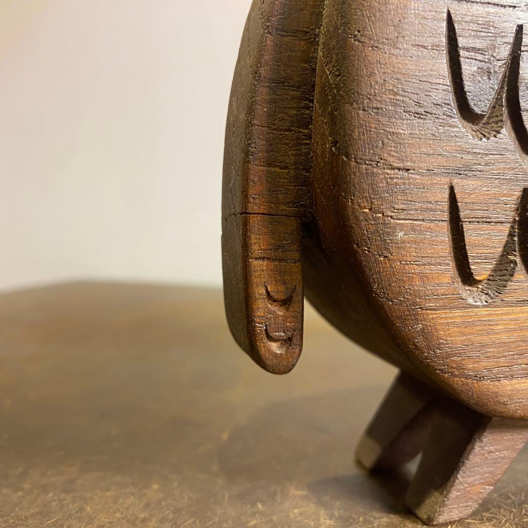 イタリア 木彫りの野生の羊アンティーク