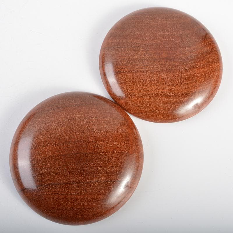 囲碁　鱗屋精製　本蛤碁石　那智黒碁石　本花梨碁笥　一套　共箱　M　R7800B