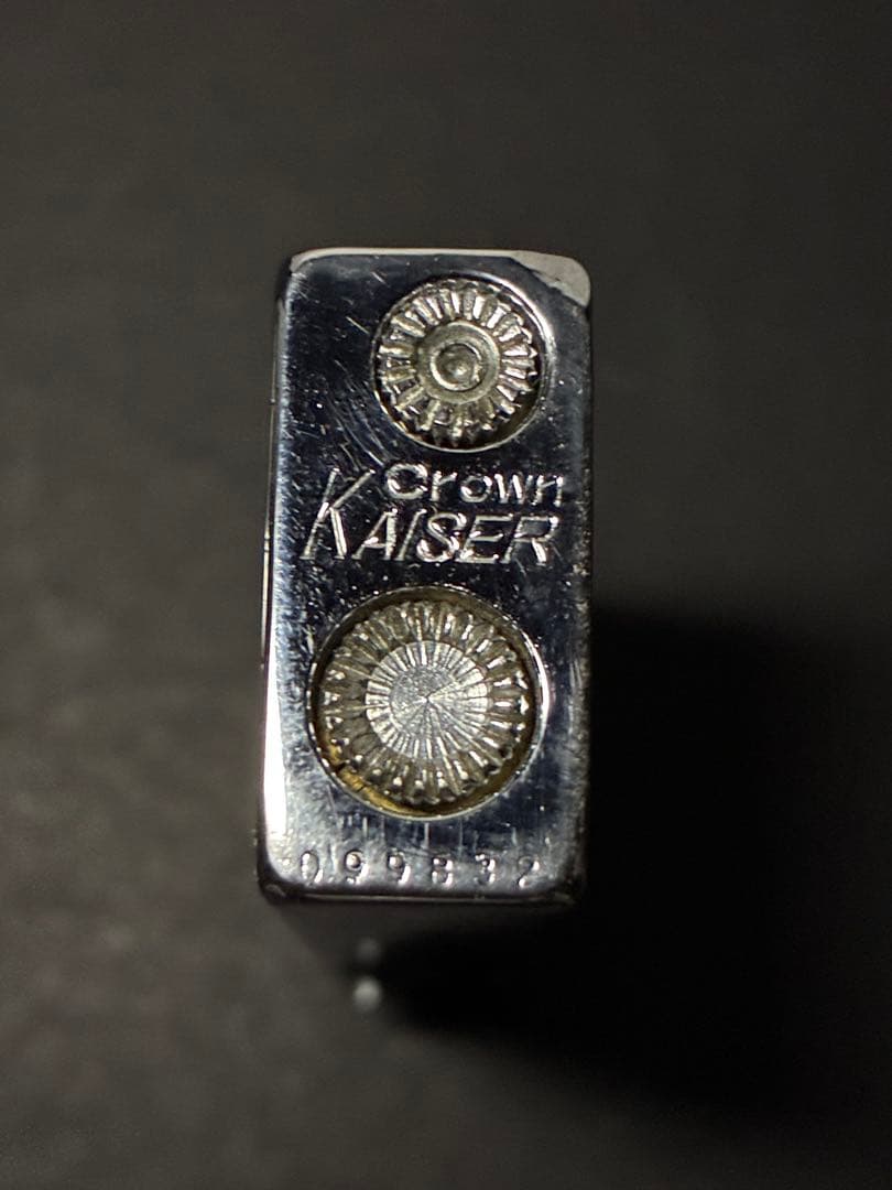 Crown Kaiser純銀製ライター コンパクト ヴィンテージシルバーケース付
