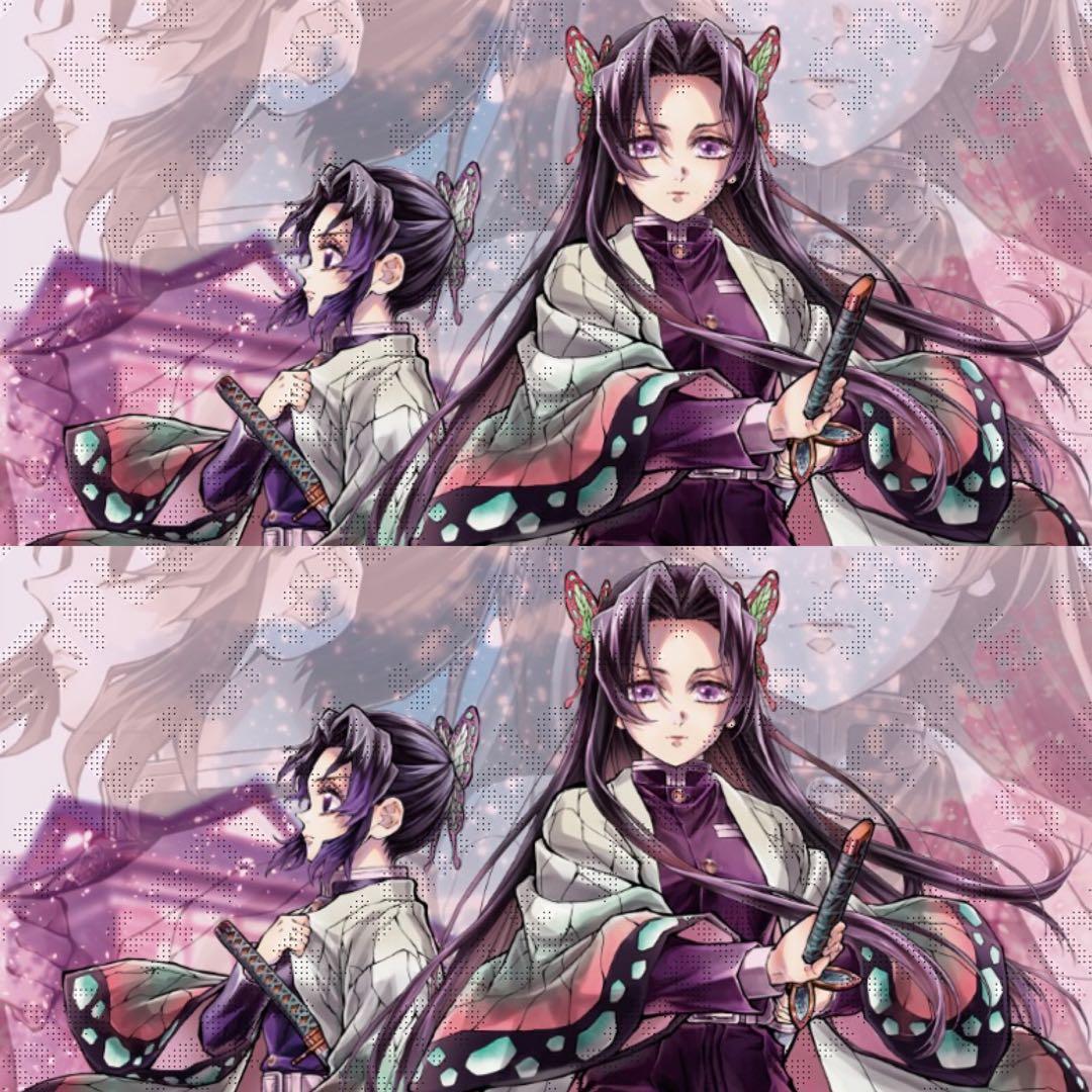 鬼滅の刃 「繋ぐ」描き下ろしイラスト ビッグポスター　しのぶとカナエ　2点セット