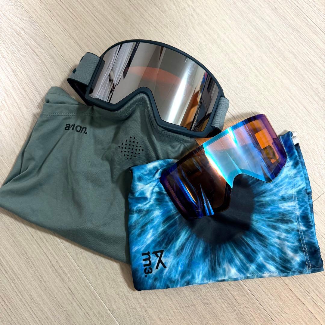 アノン Anon M3 MFI グレー スペアレンズ付き スノーボードゴーグル