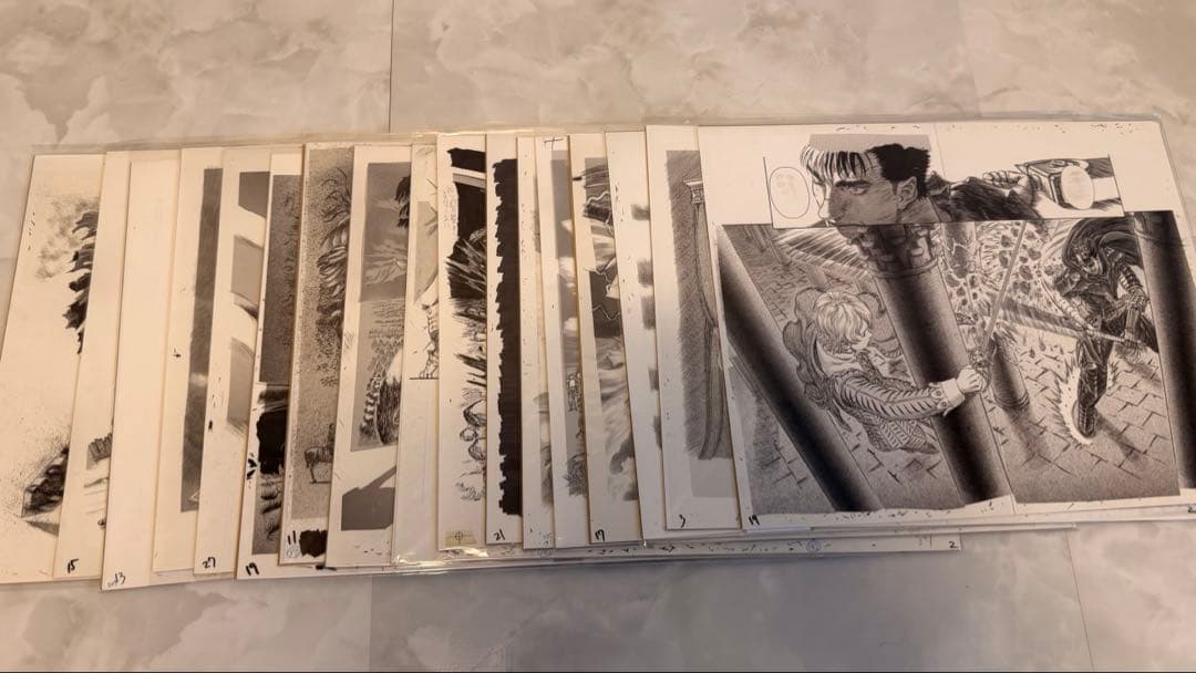 Berserk Genga Art copy complete sets 17枚