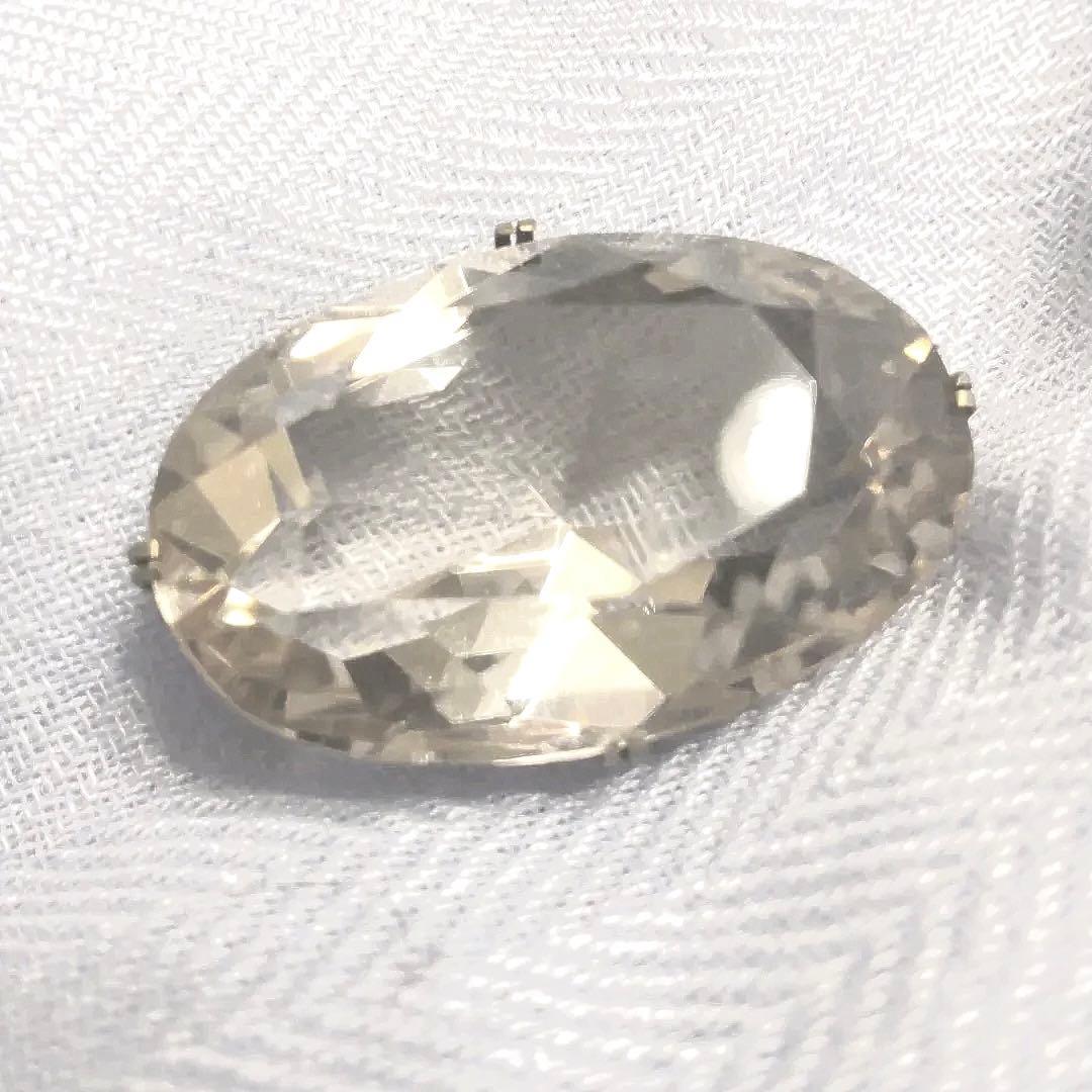 水晶帯留め　アンティーク　アクセサリー