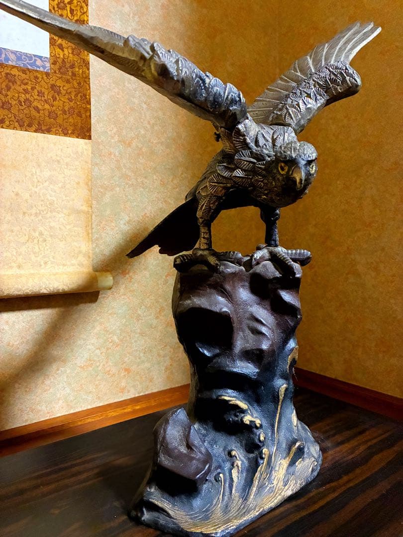 鷹 鷲 アンティーク 置物 オブジェ 現状保管品 詳細不明