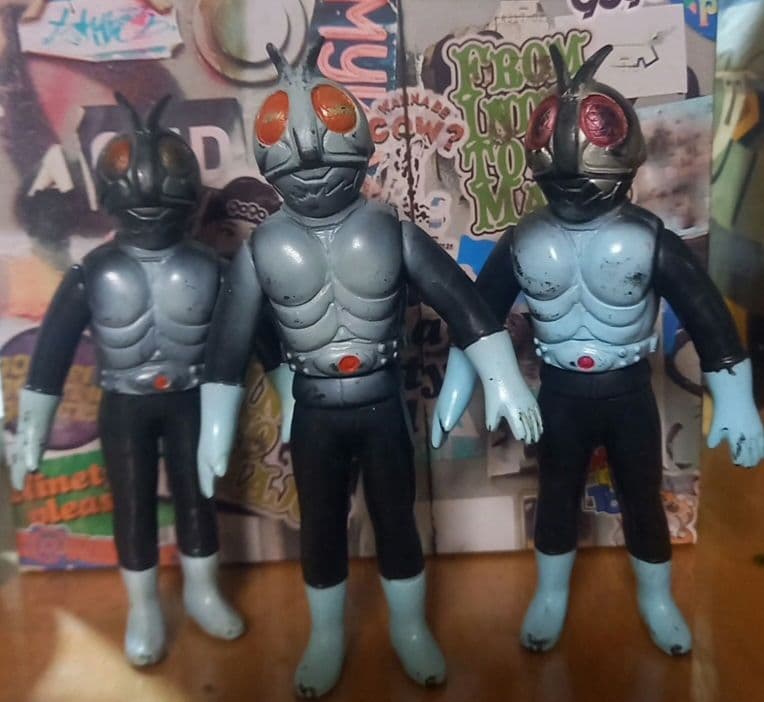 仮面ライダーソフビ当時物 ３体セット✨昭和レトロ✨１９７０年代✨
