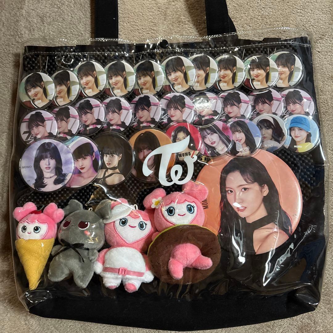 TWICE モモ 痛バ 缶バッジ トートバッグ ぬいぐるみ セット