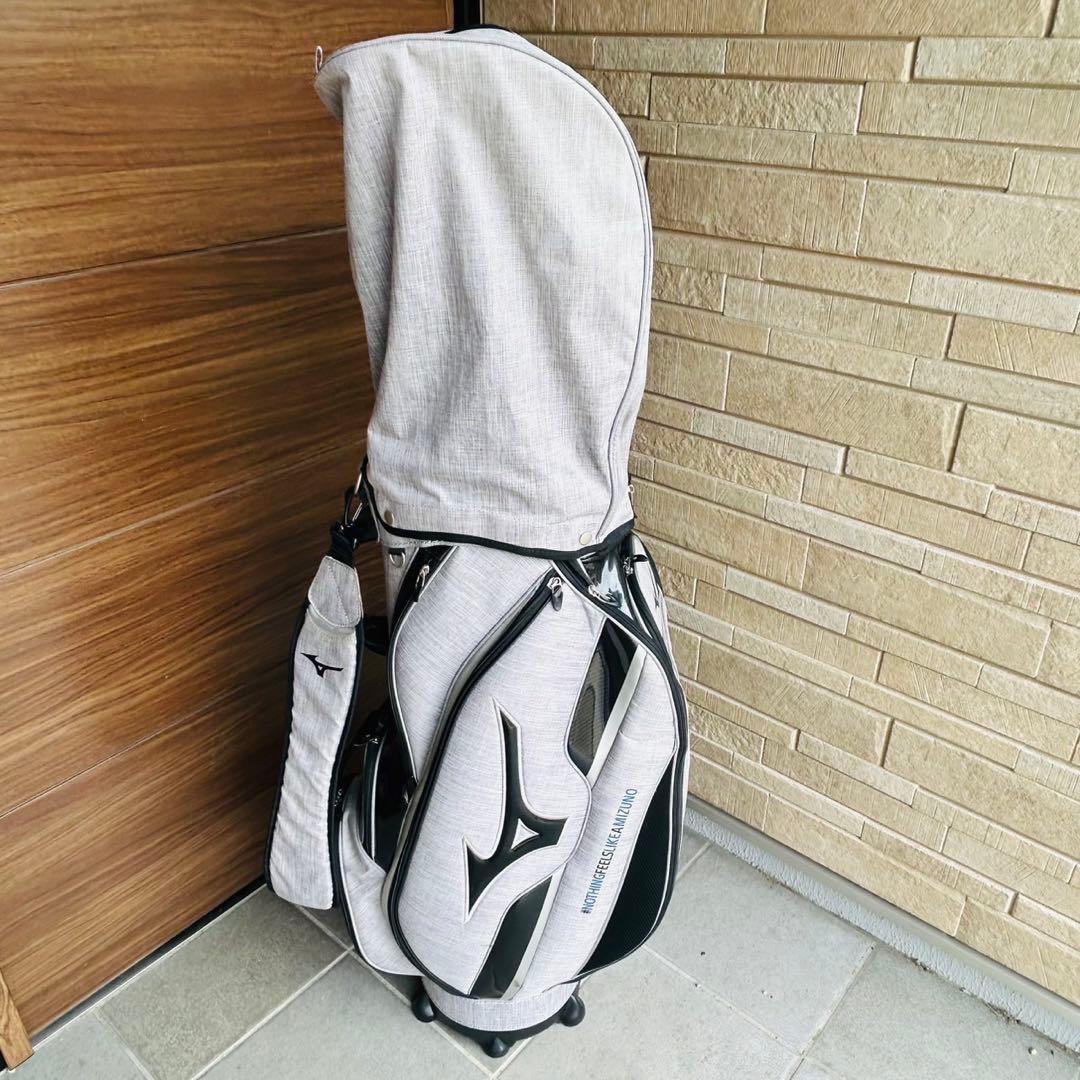 【美品】ミズノ グレー キャディバッグ　MIZUNO