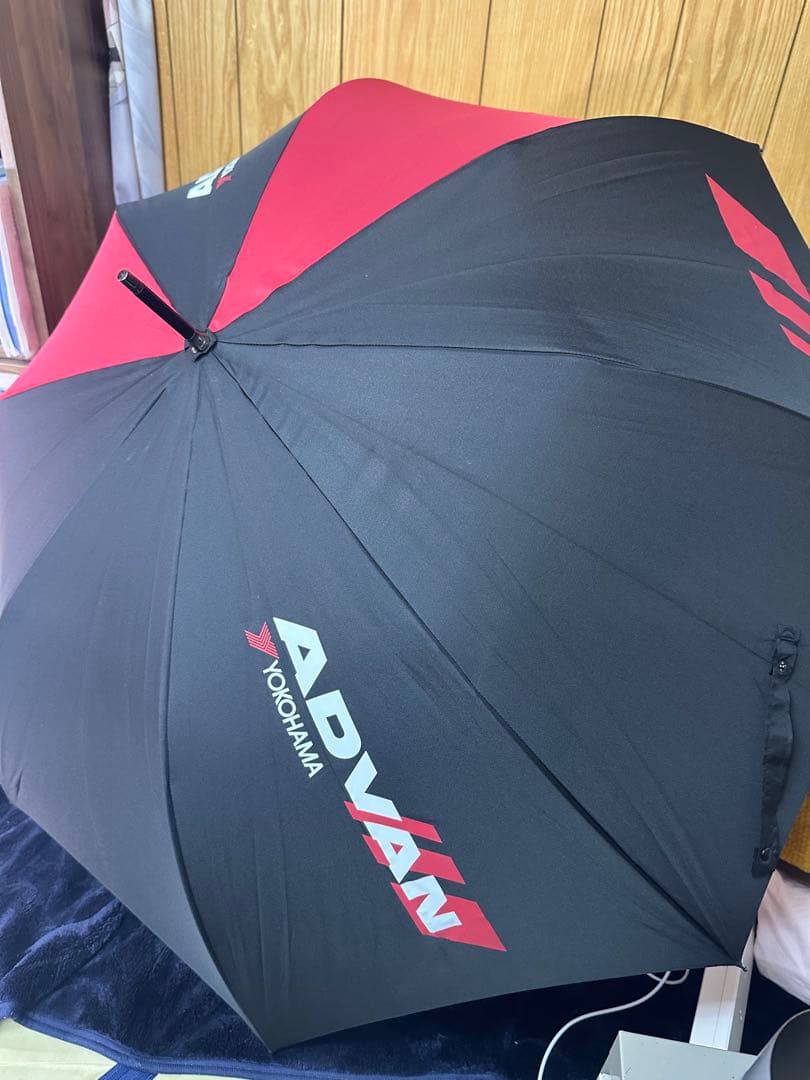 希少 YOKOHAMA ADVAN アドバン 傘 黒/赤 晴雨兼用