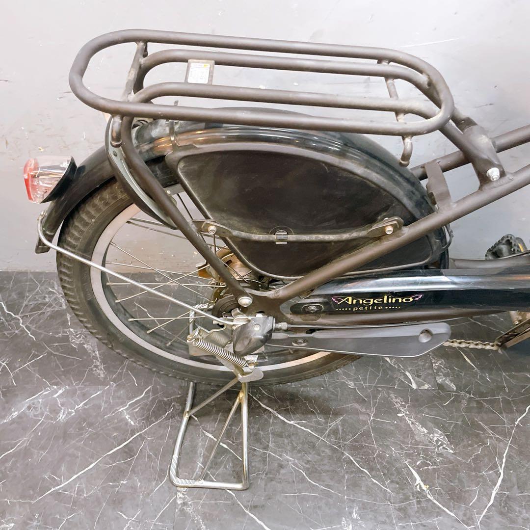 【43】子乗せ電動自転車 ブリヂストン Angelino ブラウン 3人乗り対応